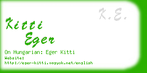 kitti eger business card